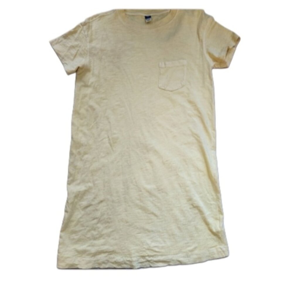 Butter Yellow XS‎ oversized tee dress 100% cotton